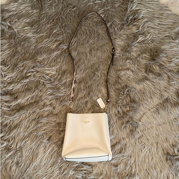 Coach Small Bucket Tote with Crossbody Snakeskin Strap - Picture 1 of 8